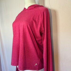 Head Pink Lightweight Hoodie | Athletic Long Sleeve